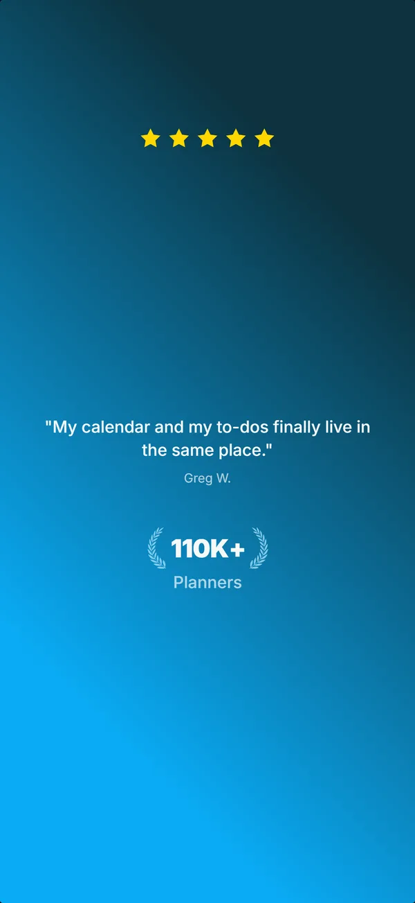 Slate App Store screenshot frame 5: Used by 110,000 planners
