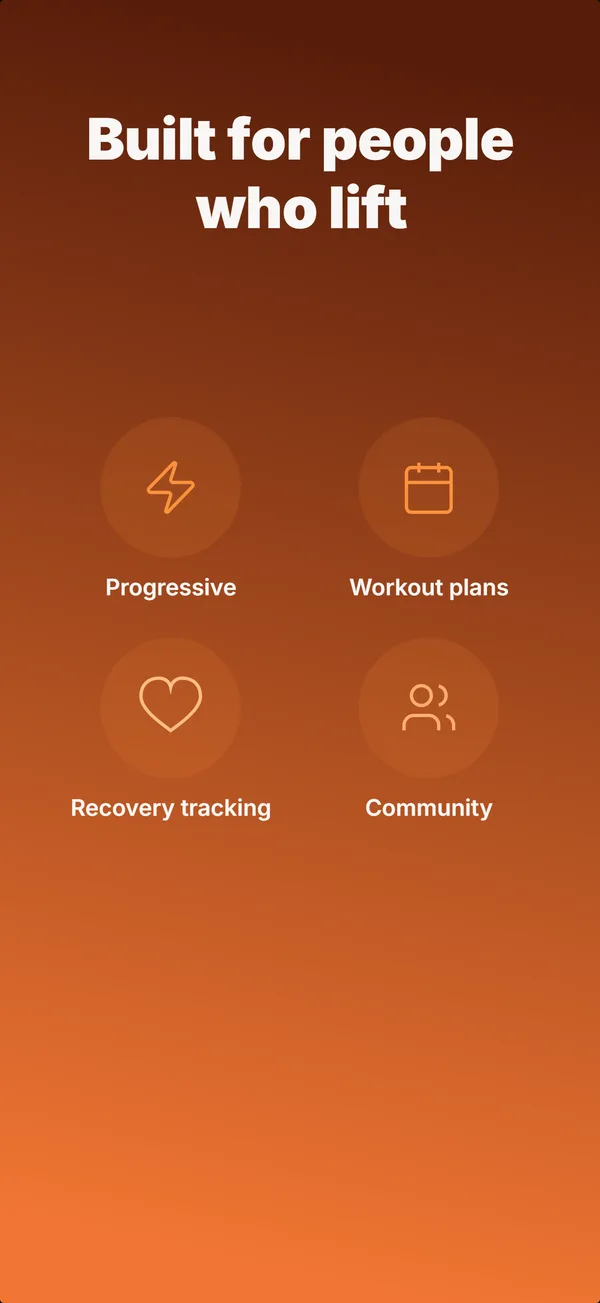 Rendered App Store screenshot, frame 4 of a fitness app set