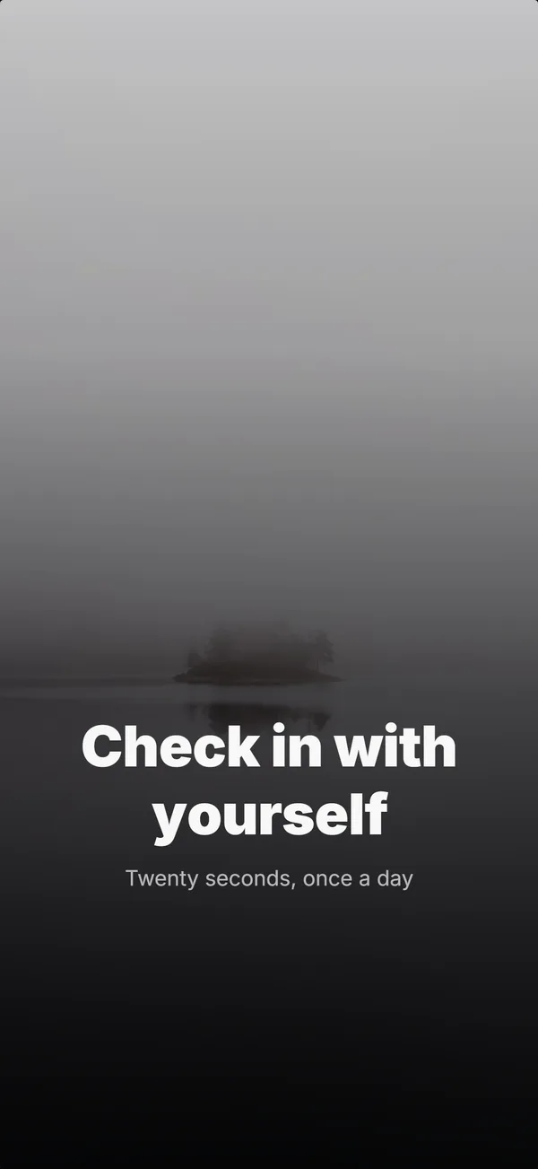 Tide App Store screenshot frame 1: Check in with yourself
