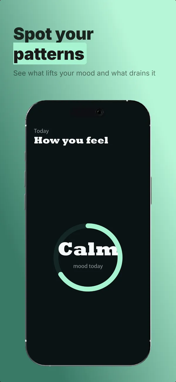 Tide App Store screenshot frame 3: Spot your patterns