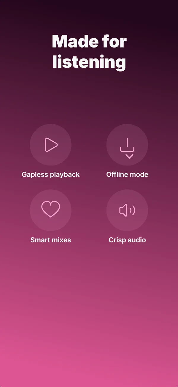 Resonant App Store screenshot frame 4: Made for listening
