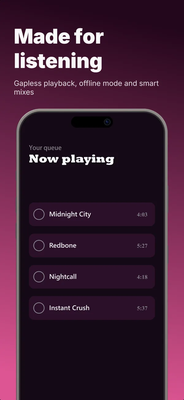 Resonant App Store screenshot frame 4: Made for listening