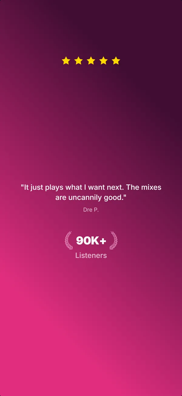 Resonant App Store screenshot frame 5: Loved by 90,000 listeners