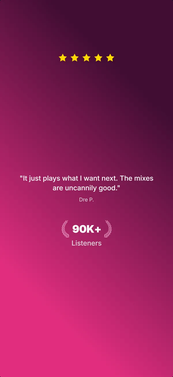Resonant App Store screenshot frame 5: Loved by 90,000 listeners
