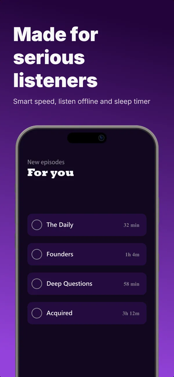 Audicle App Store screenshot frame 4