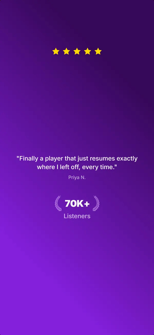 Audicle App Store screenshot frame 5