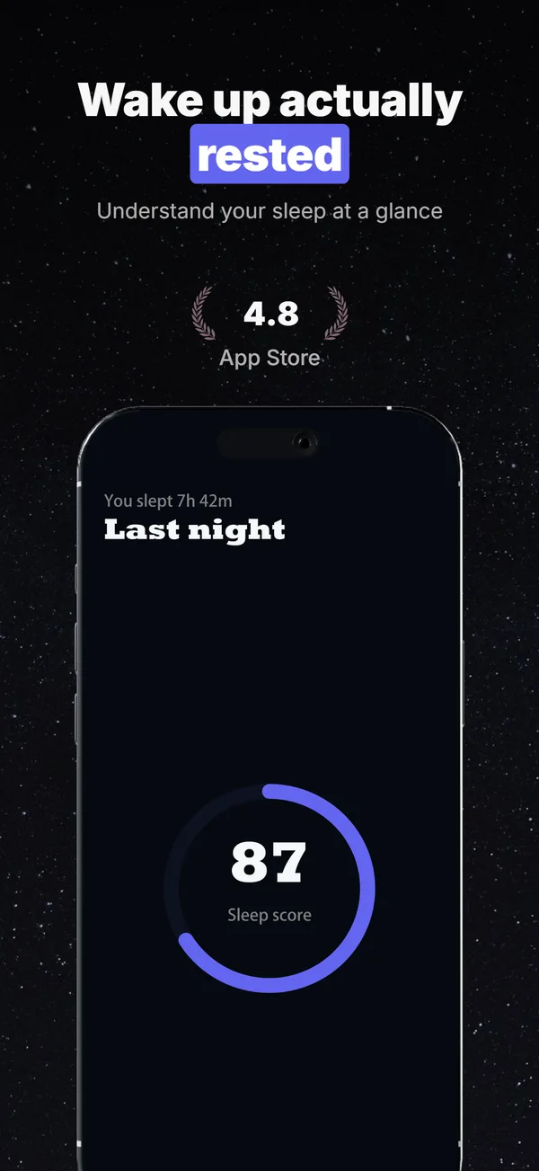 Doze App Store screenshot frame 1: Wake up actually rested