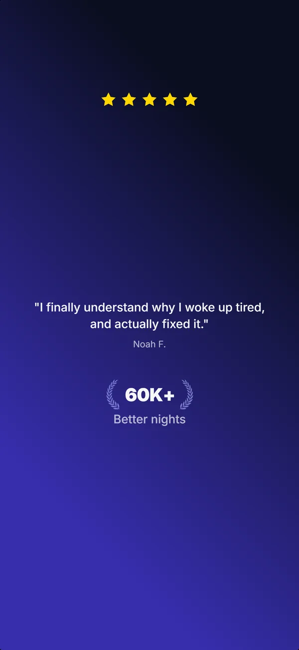 Doze App Store screenshot frame 5: Loved by 60,000 sleepers