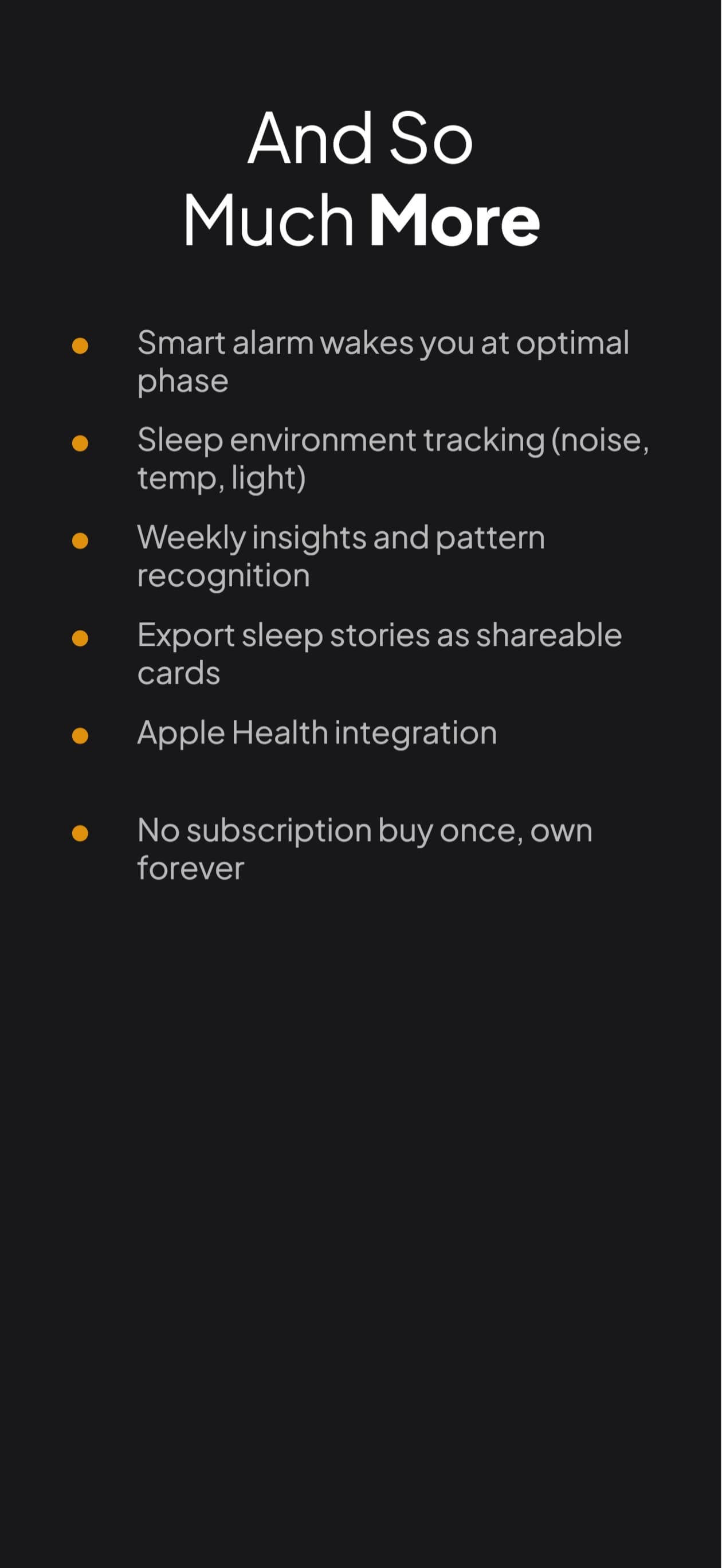 Panoramic App Store screenshot card 5 of 6, one continuous aurora night sky