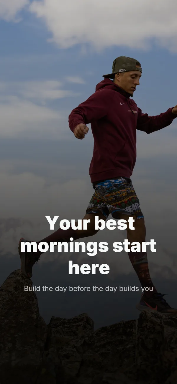 Lifestyle Hero Layout example: an App Store screenshot built with the lifestyle hero layout