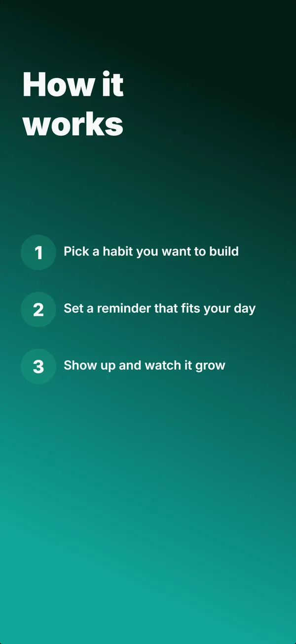 Step Flow Layout example: an App Store screenshot built with the step flow layout