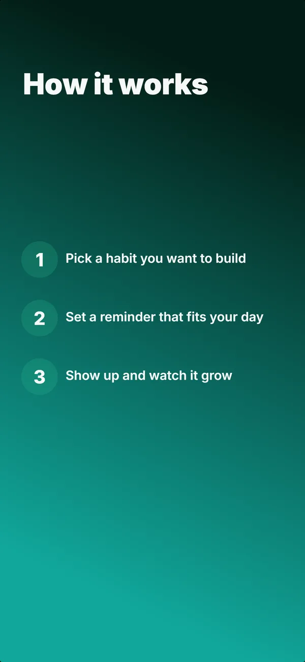 Step Flow Layout example: an App Store screenshot built with the step flow layout